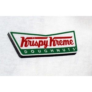 Krispy Kreme Donut T Shirt Tee Doughnuts Logo Graphic White  XL 100% Cotton Y2K